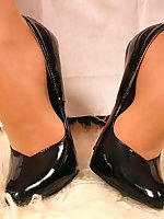 black feet high heels mature pantyhose stiletto 